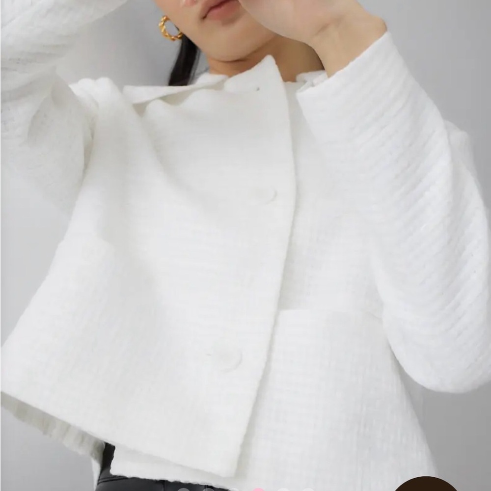 Jacinta Tweed Button Front Jacket - image 3